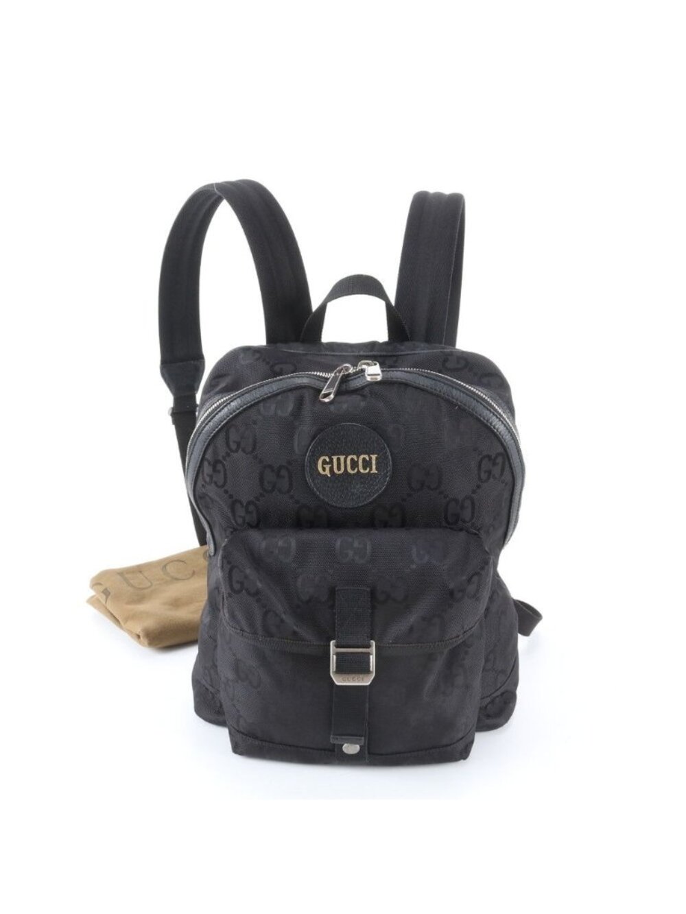 Gucci Off the Grid GG Nylon Leather Backpack Black